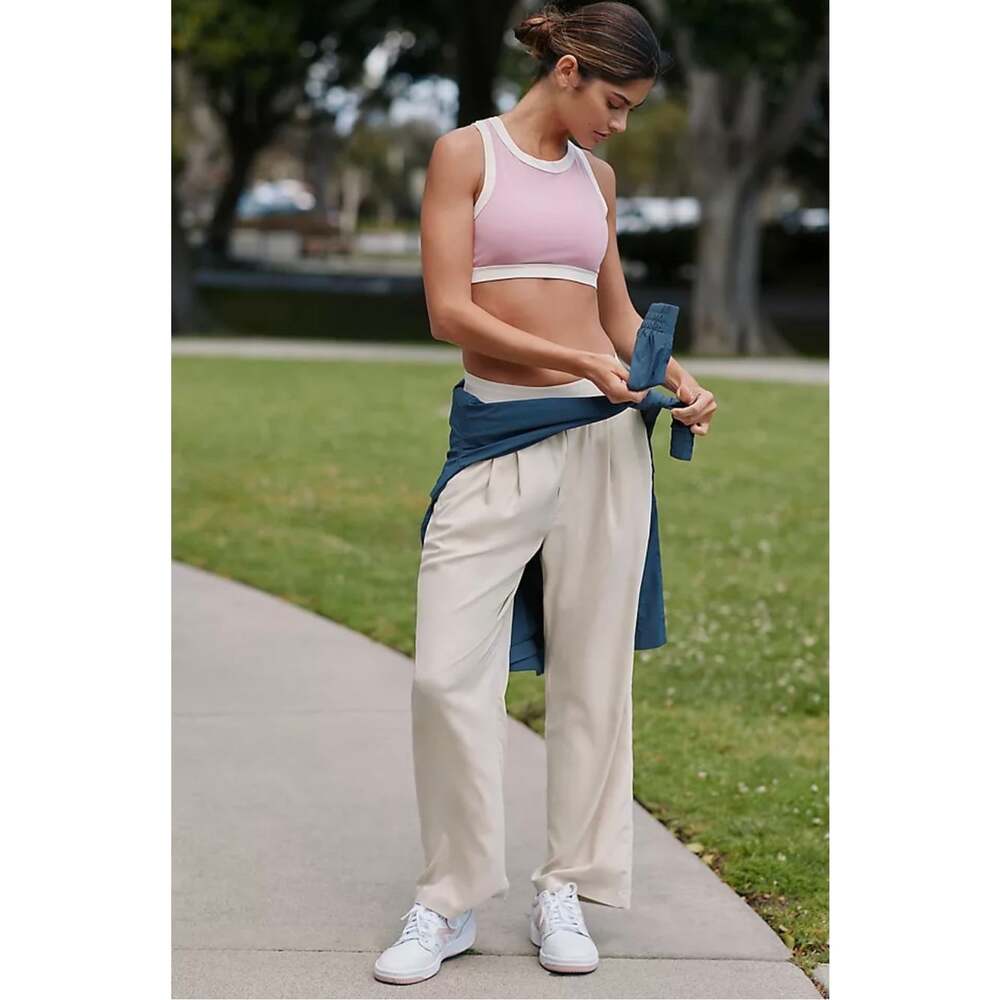 Varley Riggs Loose Fit Pants Women’s Small Ivory Cream Supersoft Wide Leg